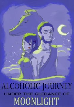 Alcoholic Journey Under the Guidance of Moonlight